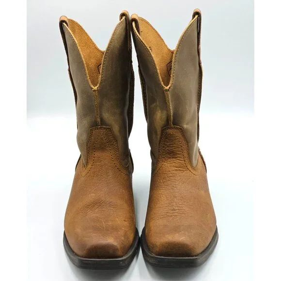 Ariat Women's Brown Leather Rambler Bomber Western Cowgirl Boots Size 8B 2819 - Picture 9 of 16